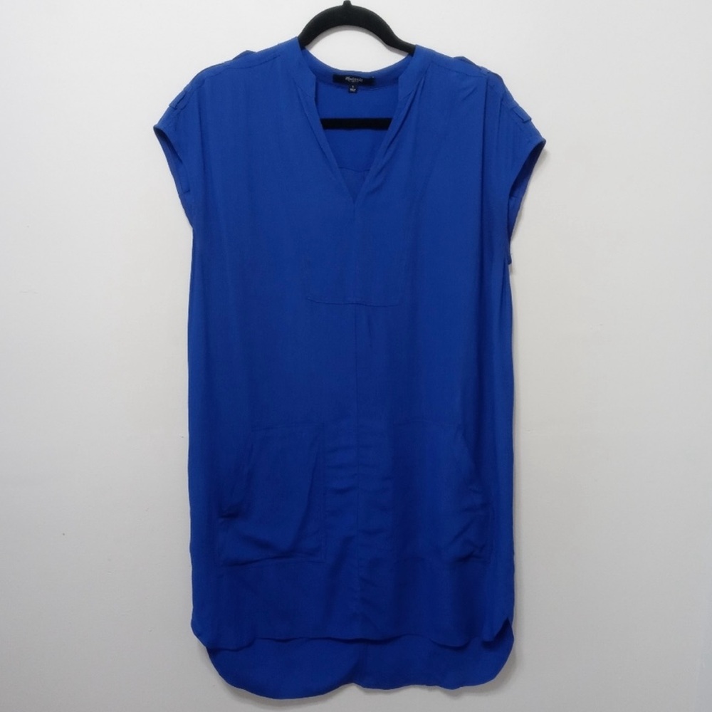 Madewell Morningside Vibrant Blue Shift Dress